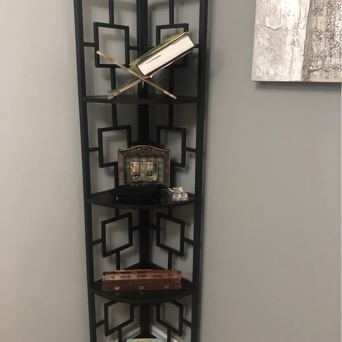 Yulganna 61.5'' H x 17.5'' W Metal Corner Bookcase