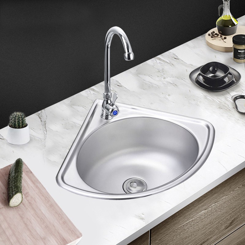 10" L x 17" W Flush Mount Kitchen Sink with Accessories