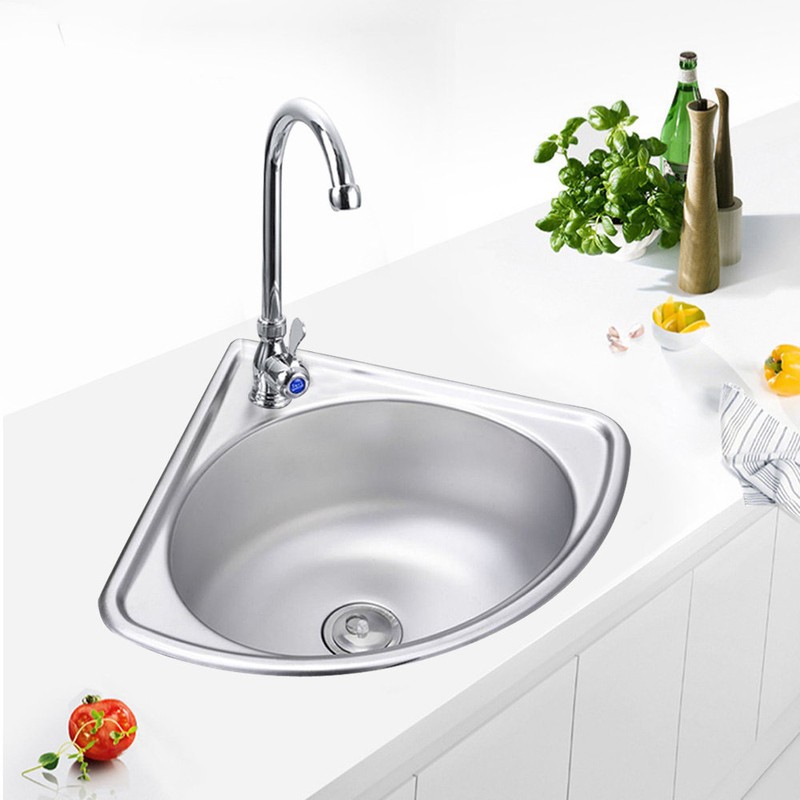 10" L x 17" W Flush Mount Kitchen Sink with Accessories