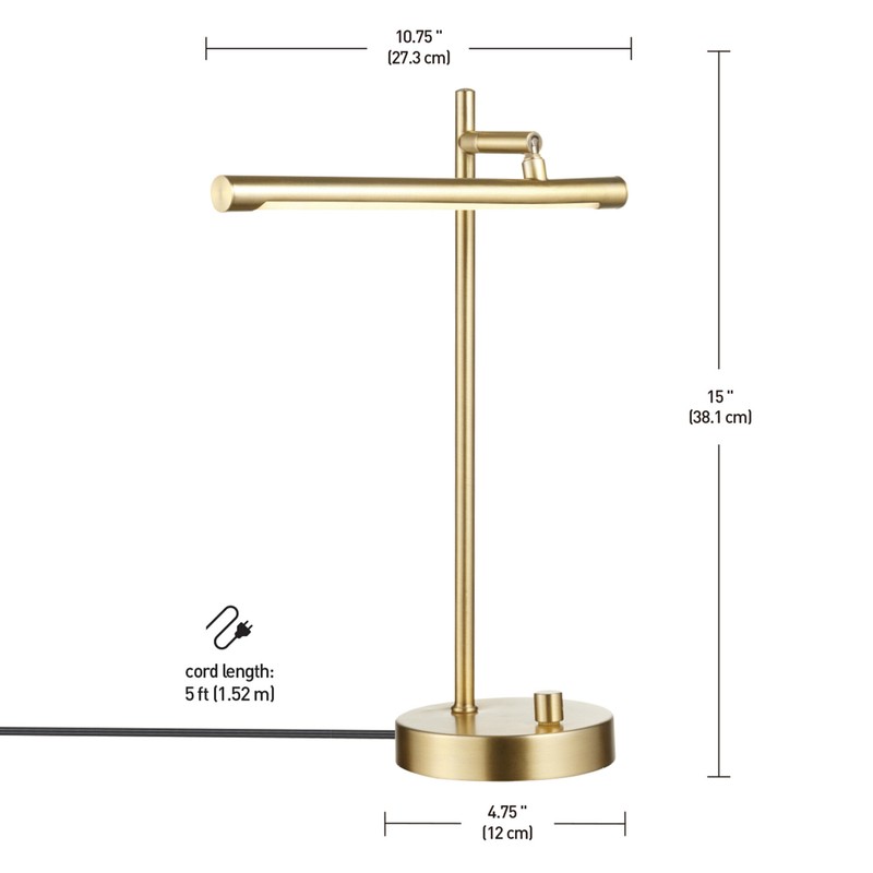 15'' Brass Desk Lamp