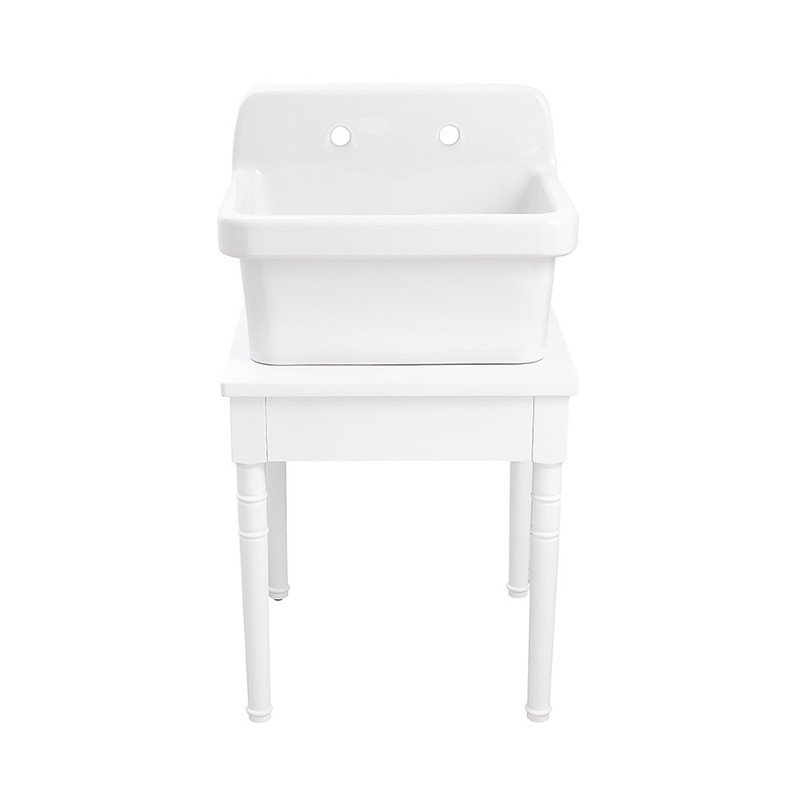 18.98'' L x 23.98'' W Wall Mount Laundry Sink