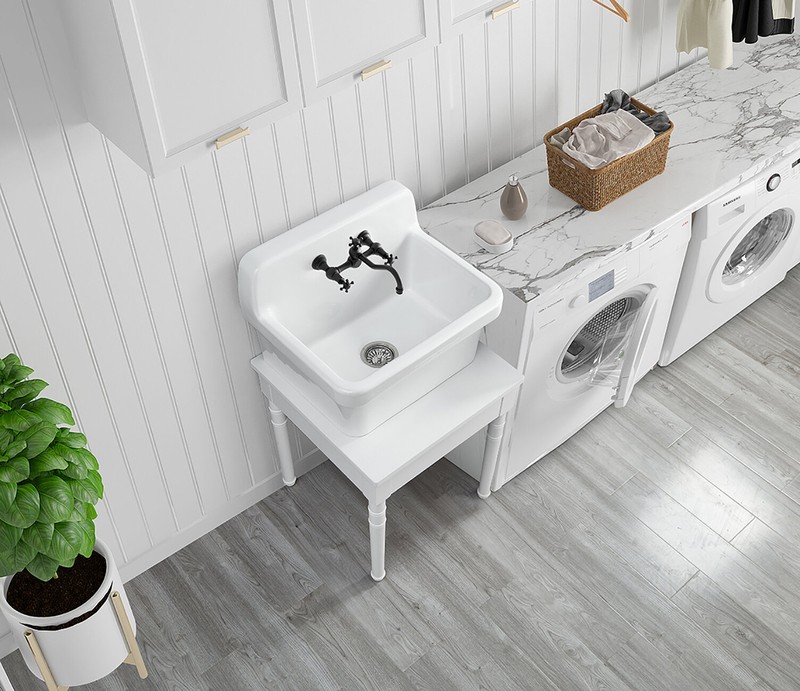 18.98'' L x 23.98'' W Wall Mount Laundry Sink