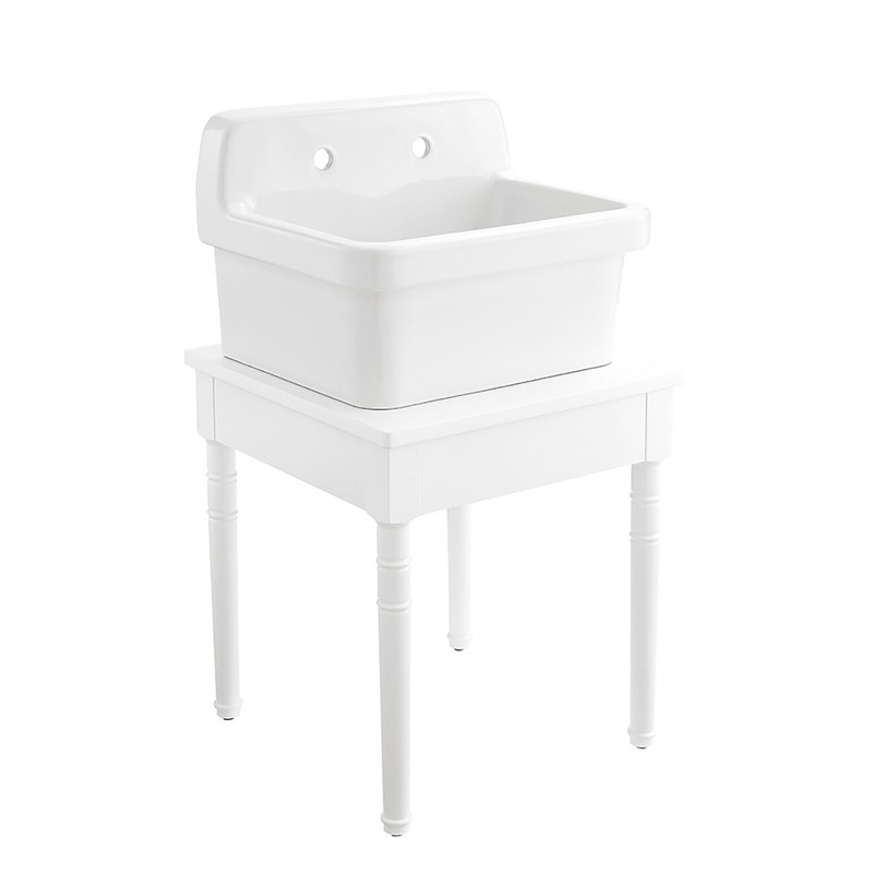18.98'' L x 23.98'' W Wall Mount Laundry Sink