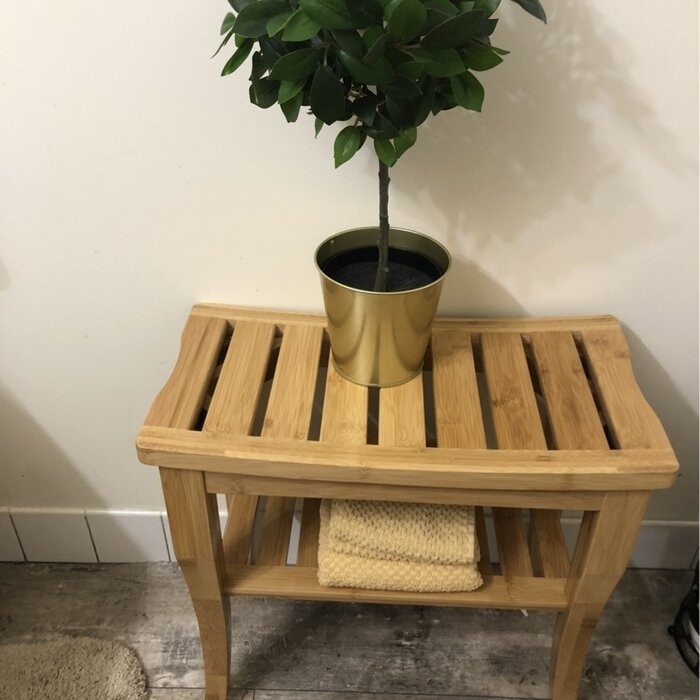 19'' W Bamboo Shower Bench