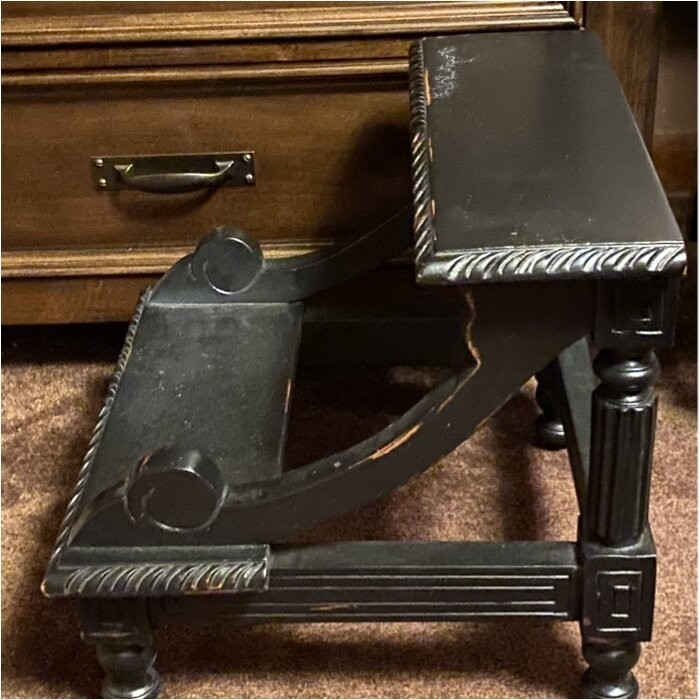 2 Step Wood Step Stool with 200 lb. Load Capacity
