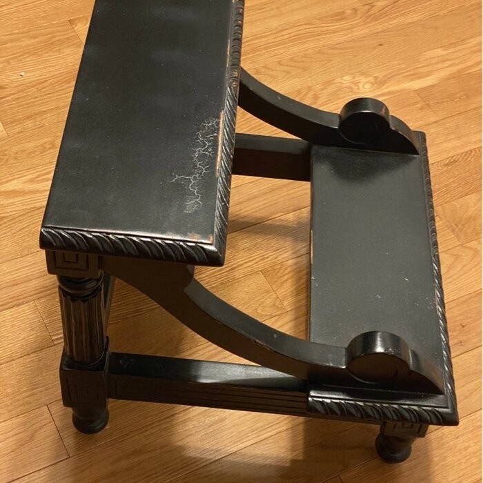 2 Step Wood Step Stool with 200 lb. Load Capacity