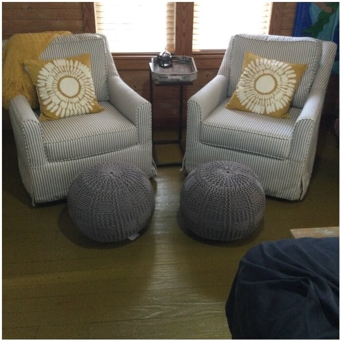 20'' Wide Round Pouf Ottoman