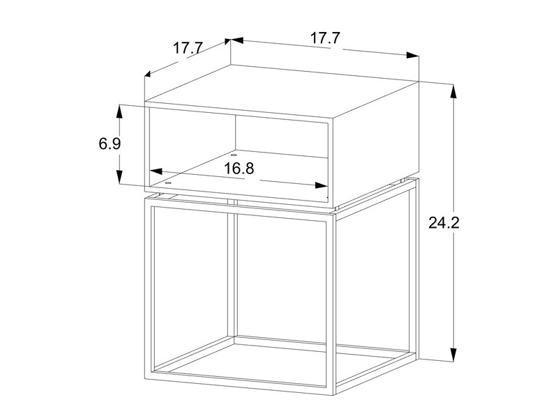 24.2'' Tall Frame End Table