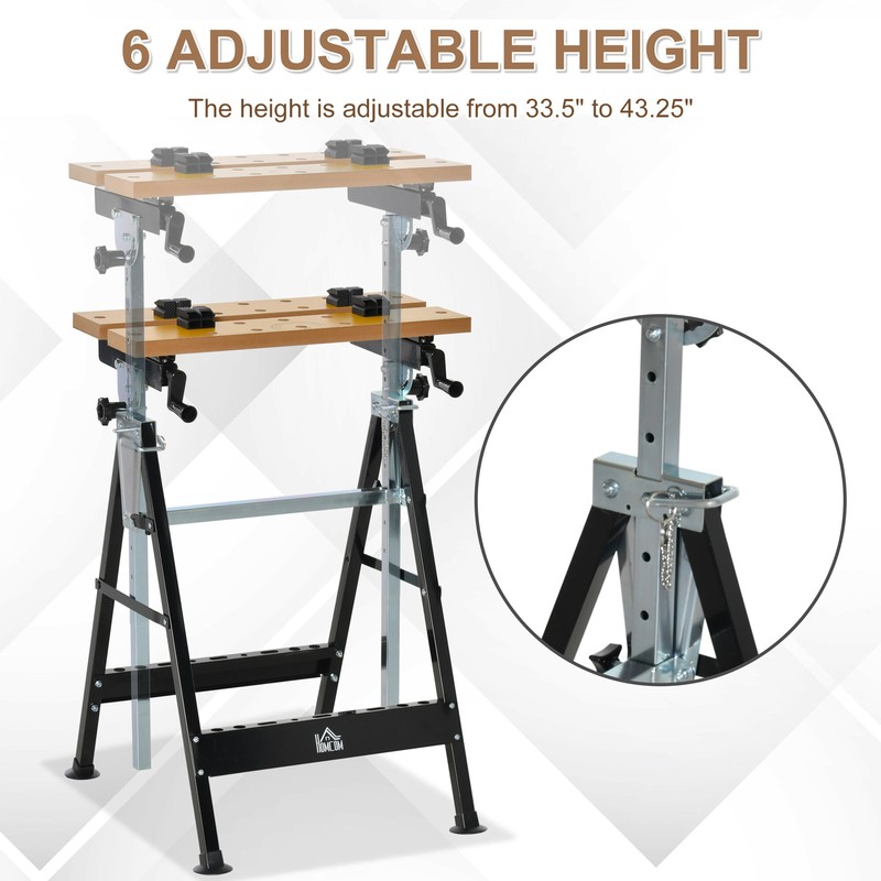 25" W Adjustable Height Workbench