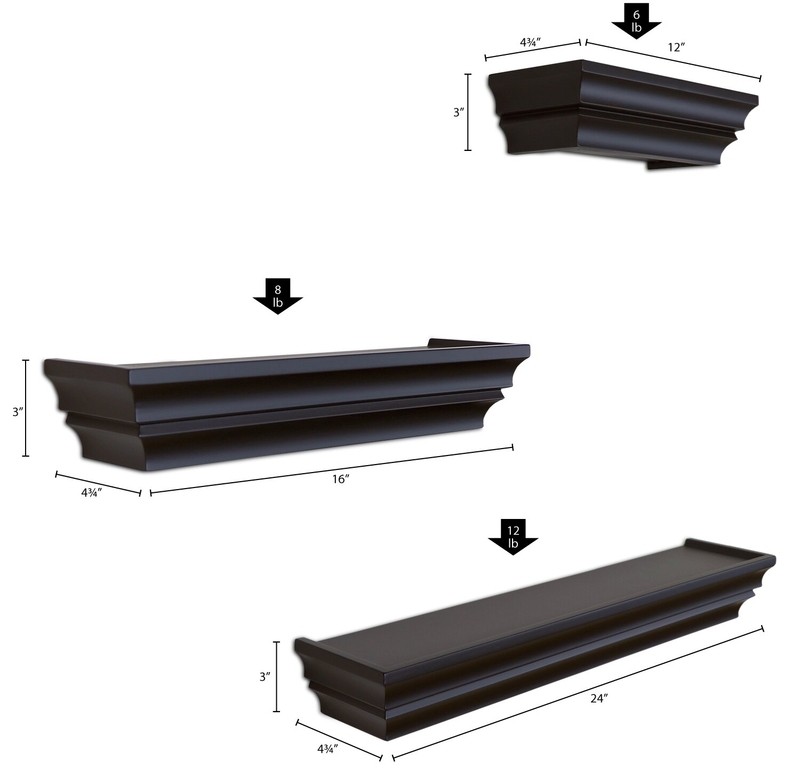 3 Piece Floating Shelf Set