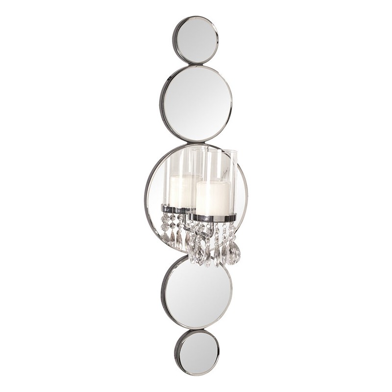 31" Glass and Metal Wall Sconce