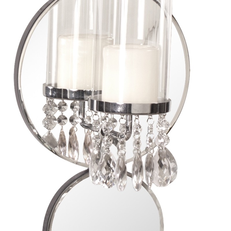 31" Glass and Metal Wall Sconce
