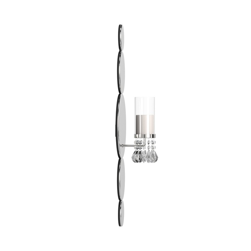 31" Glass and Metal Wall Sconce