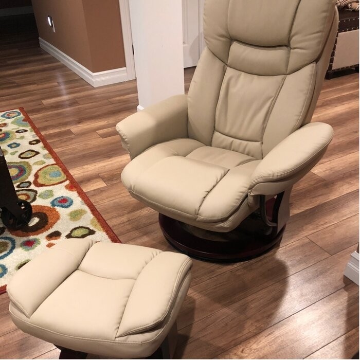 33'' Wide Manual Swivel Standard Recliner with Ottoman
