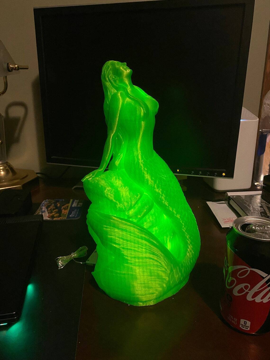3D Printed Mermaid Lamp