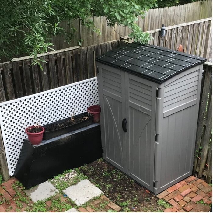 4 ft. W x 3 ft. D Plastic Vertical Tool Shed