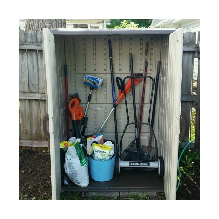 4 ft. W x 3 ft. D Plastic Vertical Tool Shed