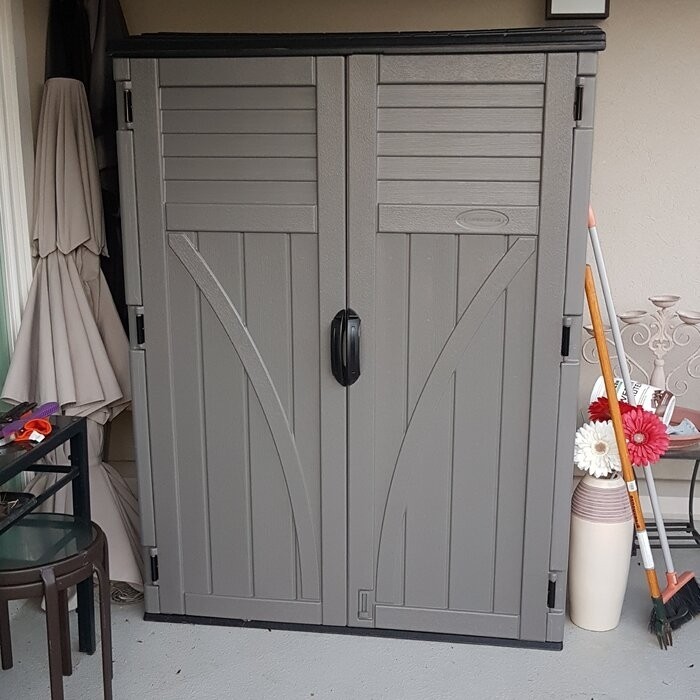 4 ft. W x 3 ft. D Plastic Vertical Tool Shed