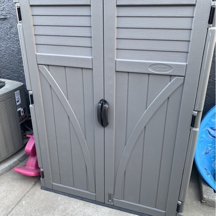 4 ft. W x 3 ft. D Plastic Vertical Tool Shed