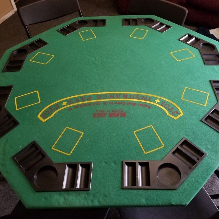 48" 8 - Player Foldable Poker Table