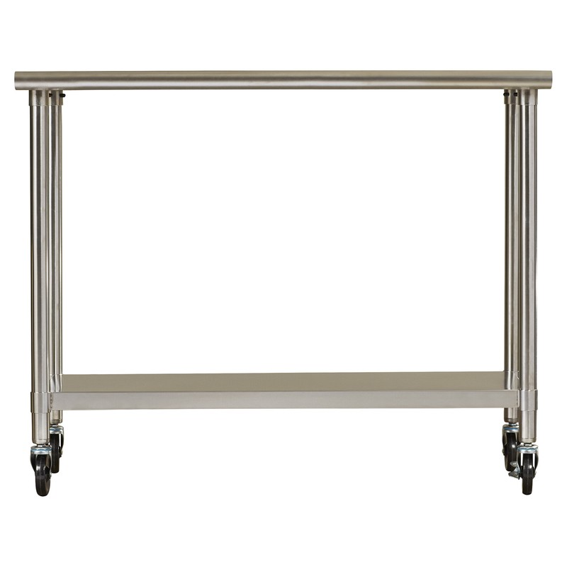 48'' Wide Rolling Prep Table with Stainless Steel Top