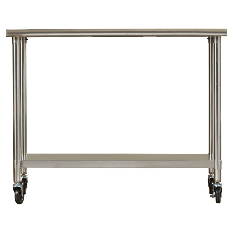 48'' Wide Rolling Prep Table with Stainless Steel Top
