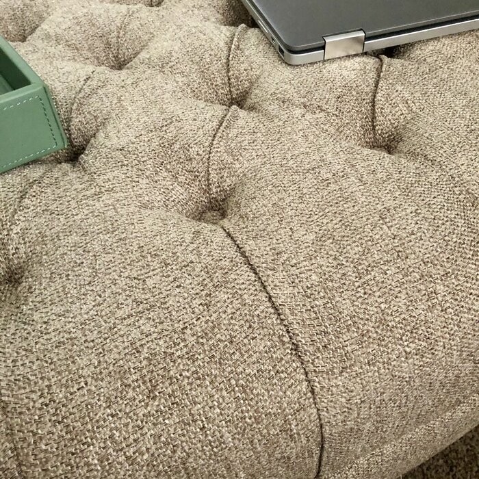 48'' Wide Tufted Oval Cocktail Ottoman