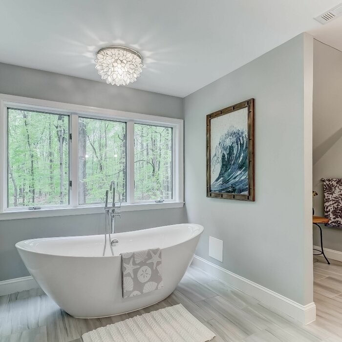 71" x 34" Freestanding Soaking Acrylic Bathtub