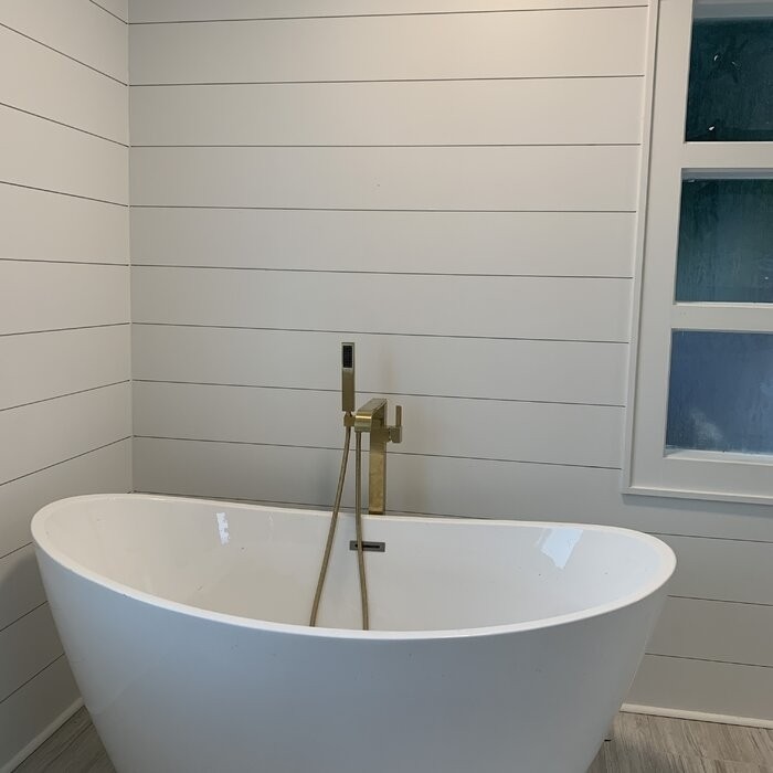 71" x 34" Freestanding Soaking Acrylic Bathtub