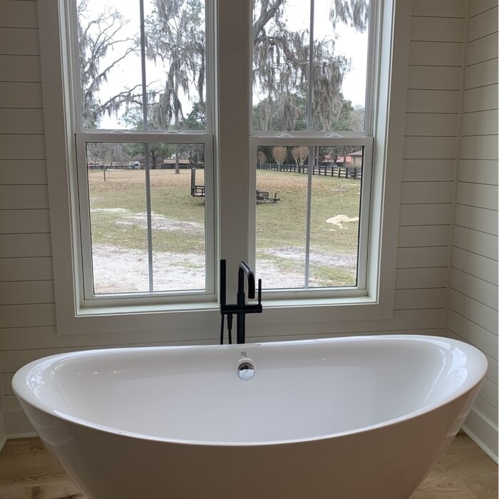 71" x 34" Freestanding Soaking Acrylic Bathtub