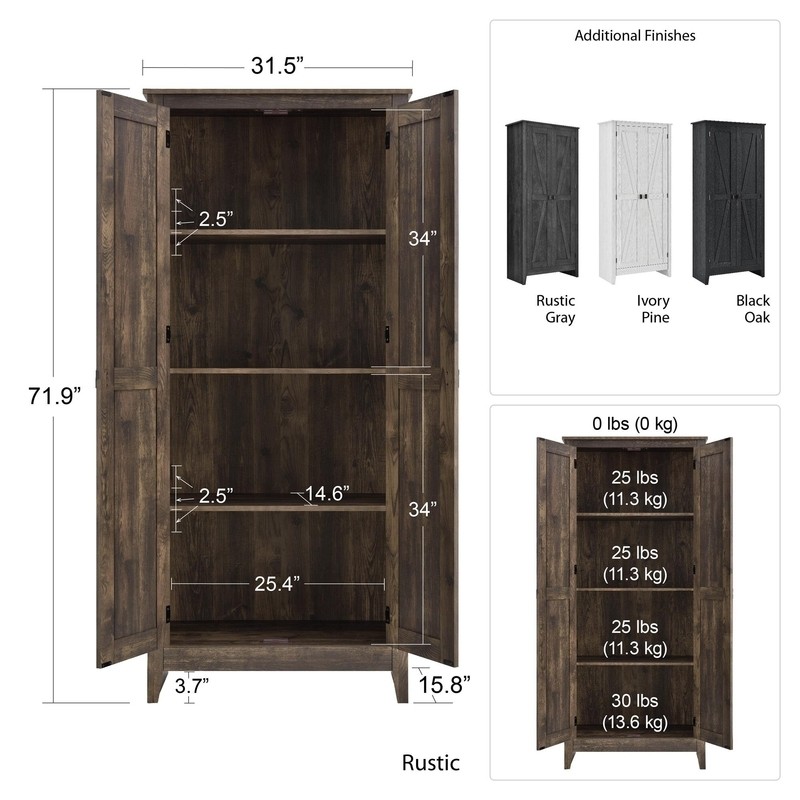 Aadvik 31.5'' Wide 4 - Shelf Storage Cabinet