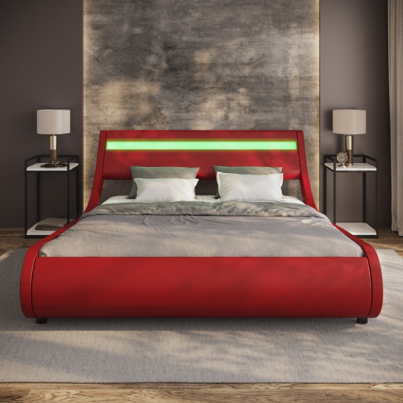 Aaina Upholstered Low Profile Platform Bed