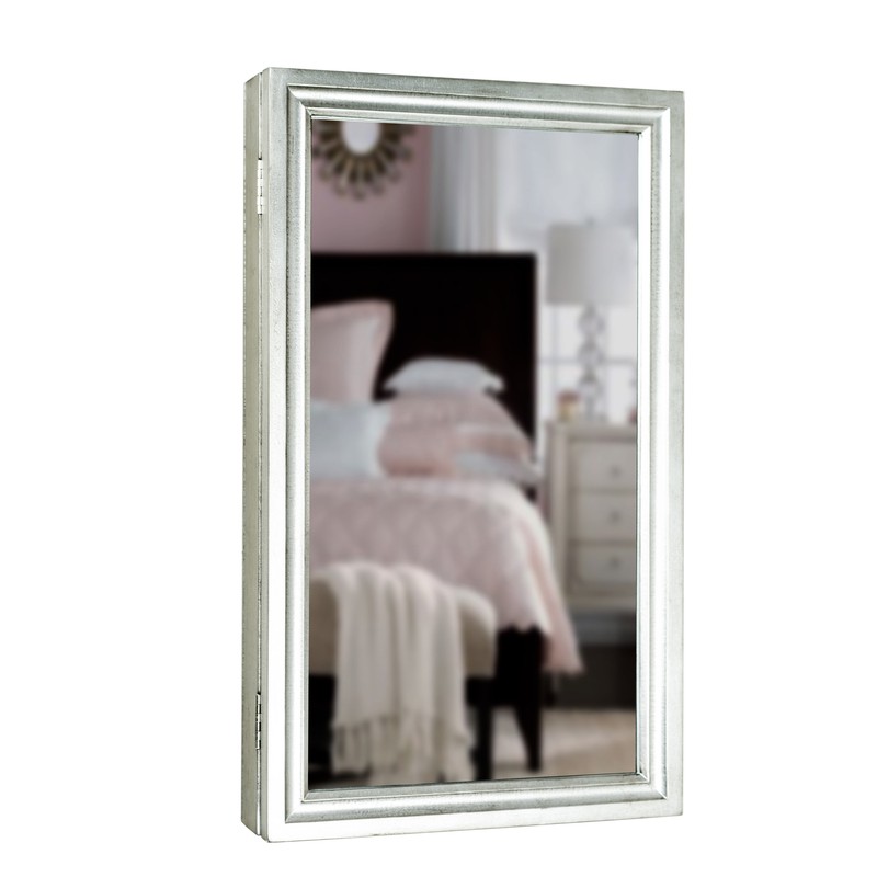 Abdullah 13'' Wide Wall Mounted Jewelry Armoire with Mirror