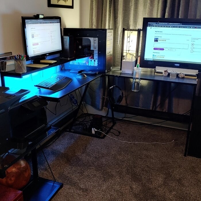 Abeyta Reversible L-Shape Gaming Desk