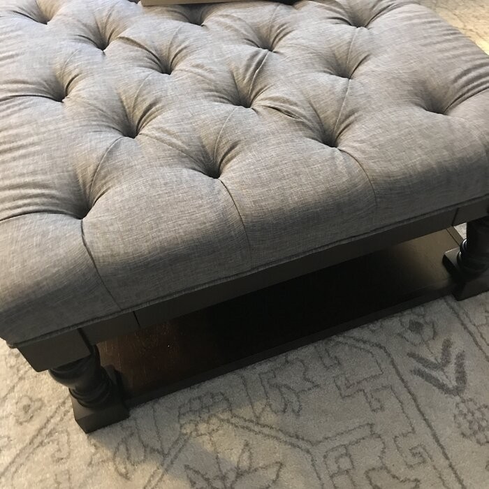Abston 38'' Wide Tufted Square Standard Ottoman with Storage