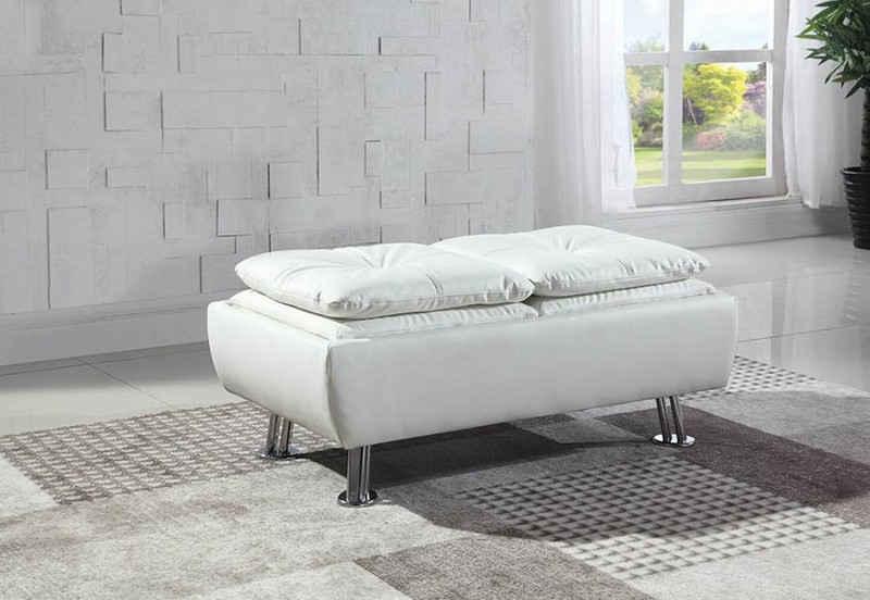 Aidenjoseph 44.5'' Wide Leather Match Tufted Rectangle Storage Ottoman with Storage