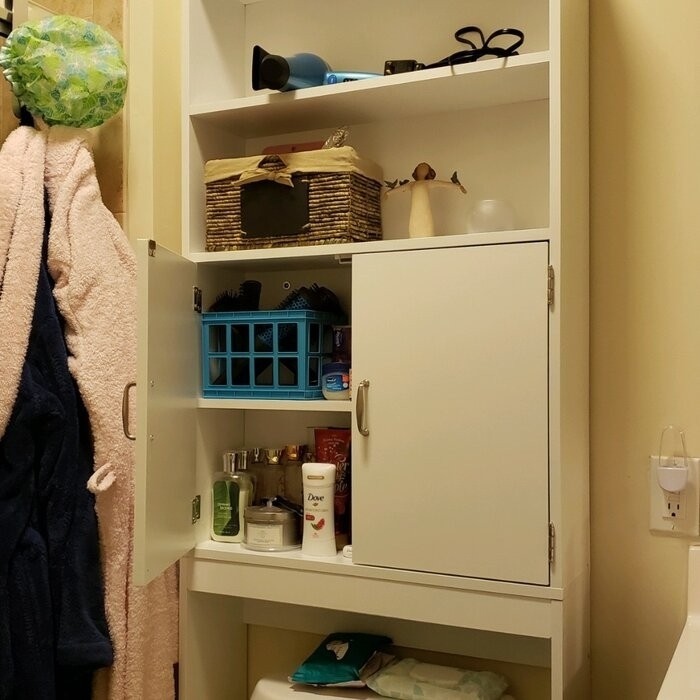 Aidie 24.8'' W x 76.8'' H x 7.87'' D Over-The-Toilet Storage