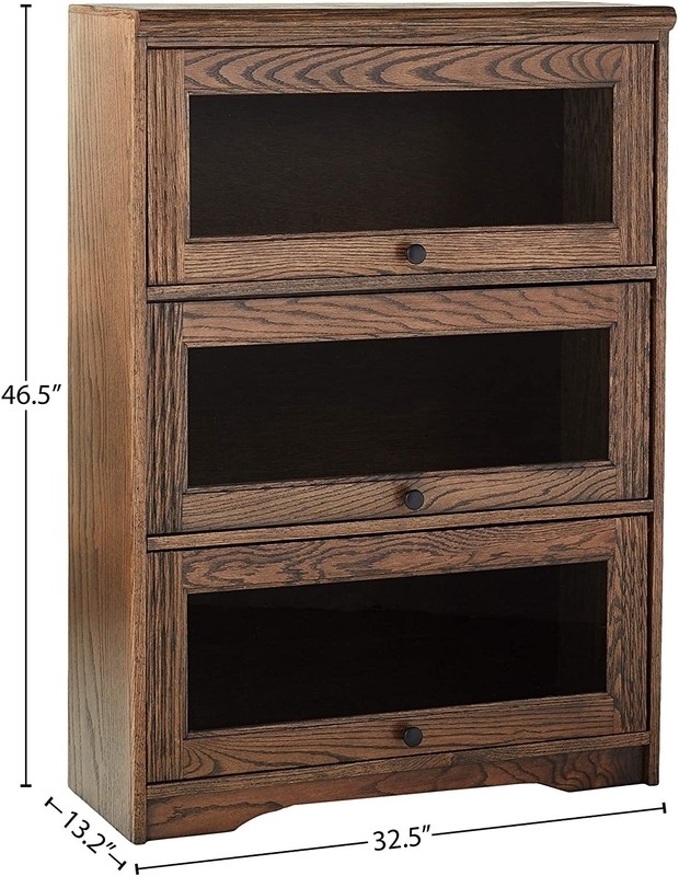 Aieden 46.3'' H x 33'' W Barrister Bookcase