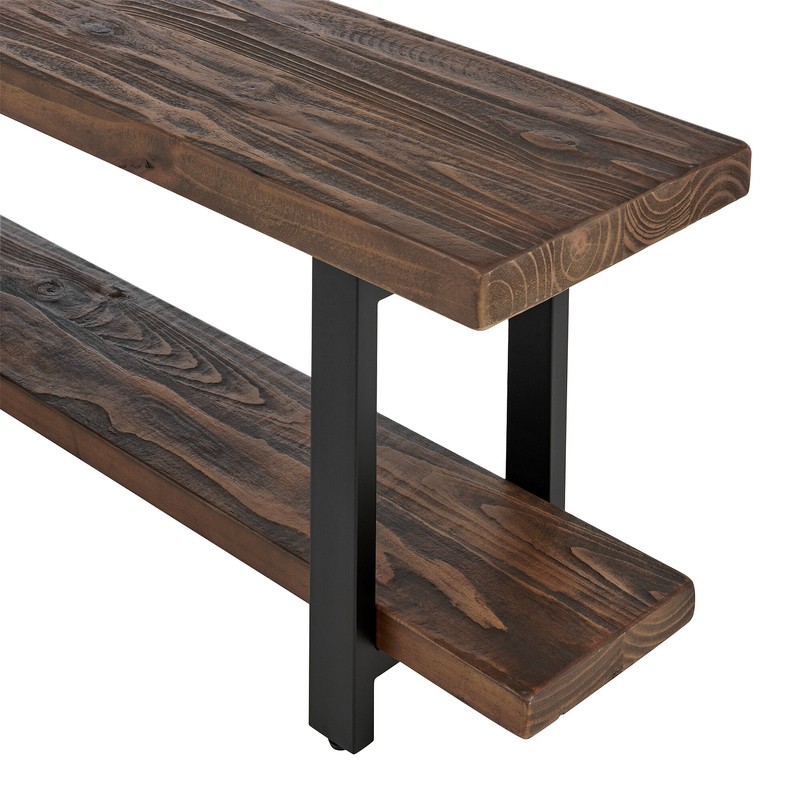 Alezzi Wood Shelves Storage Bench