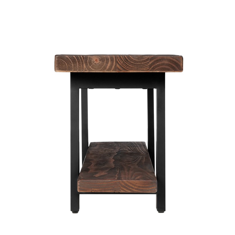 Alezzi Wood Shelves Storage Bench