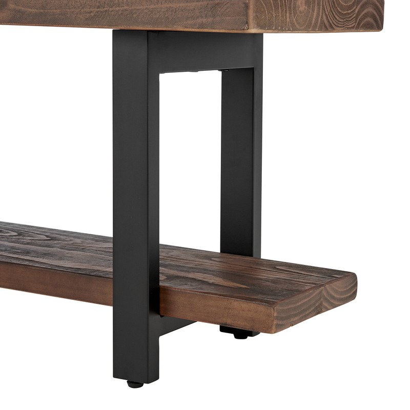 Alezzi Wood Shelves Storage Bench