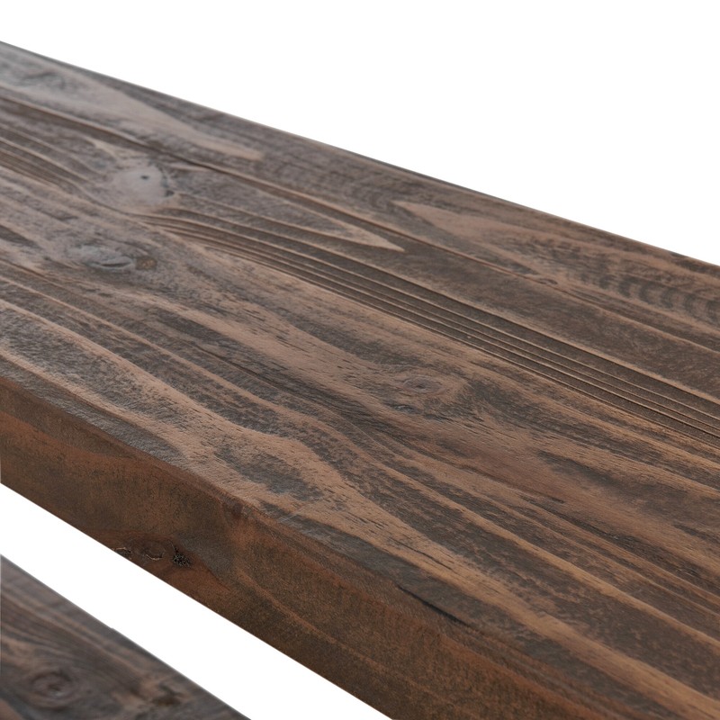 Alezzi Wood Shelves Storage Bench