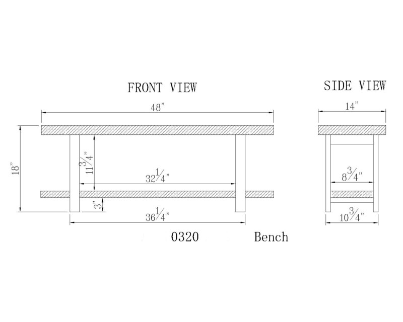 Alezzi Wood Shelves Storage Bench