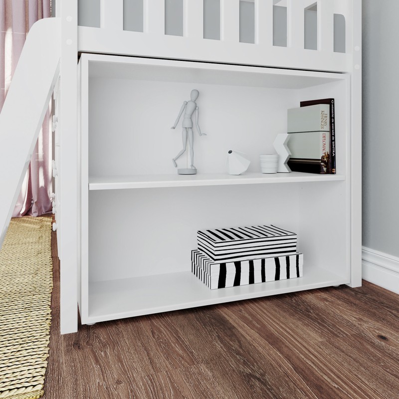 Alisi Twin 6 Drawer Solid Wood Loft Bed with Bookcase by Sand & Stable™ Baby & Kids