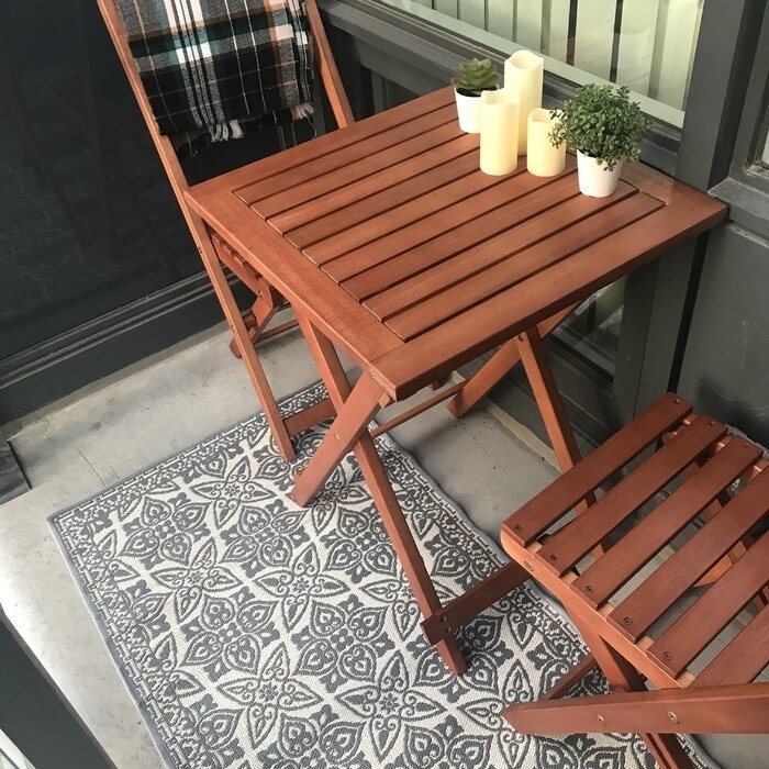 Altenwald Square 2 - Person 20'' Long Bistro Set