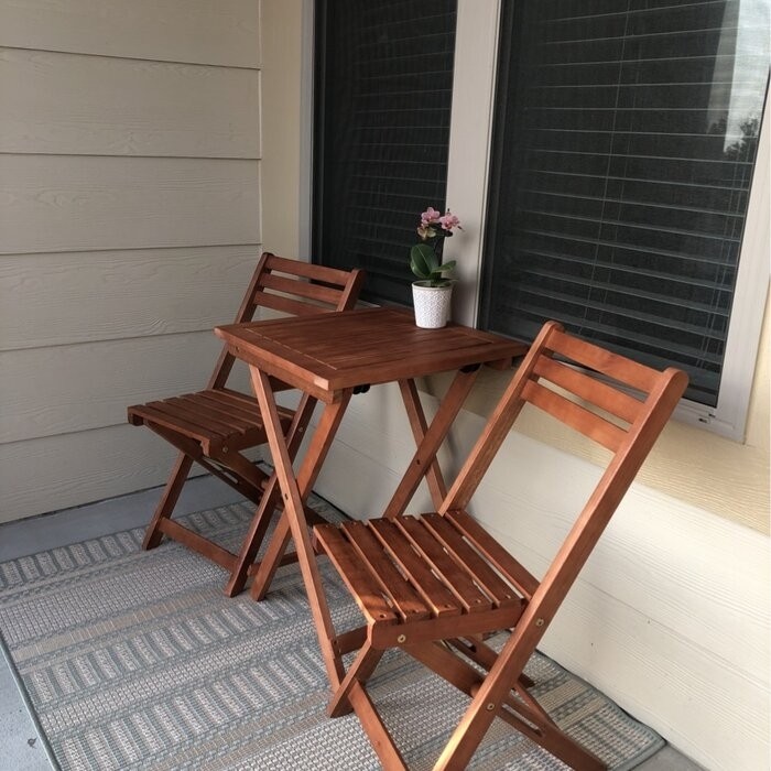 Altenwald Square 2 - Person 20'' Long Bistro Set