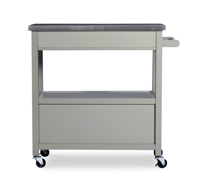 Amryis 37.5'' Wide Rolling Kitchen Cart with Stainless Steel Top