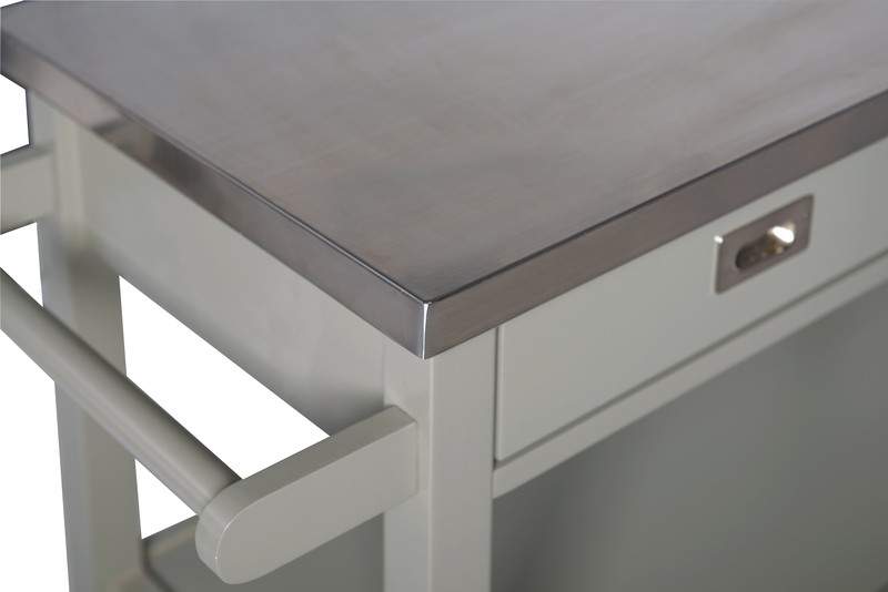 Amryis 37.5'' Wide Rolling Kitchen Cart with Stainless Steel Top