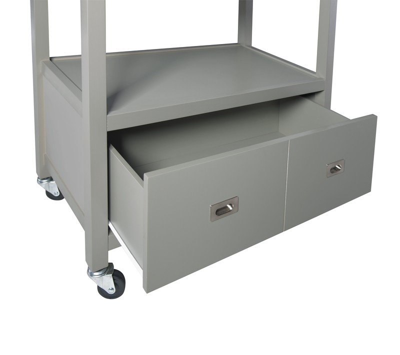 Amryis 37.5'' Wide Rolling Kitchen Cart with Stainless Steel Top