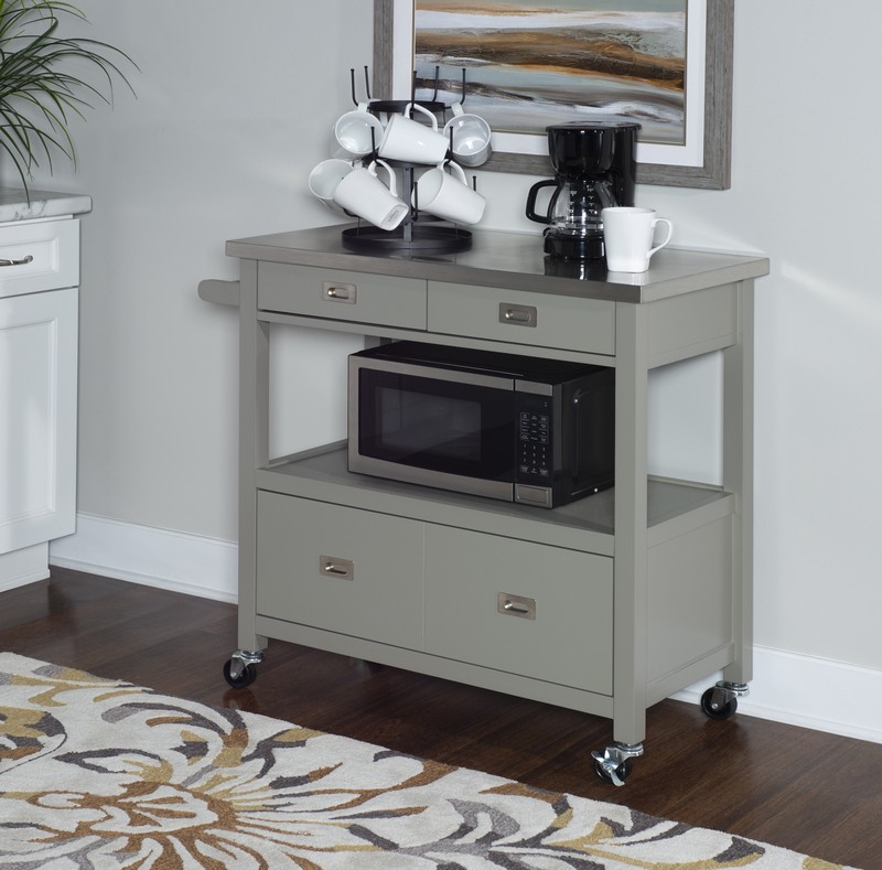 Amryis 37.5'' Wide Rolling Kitchen Cart with Stainless Steel Top